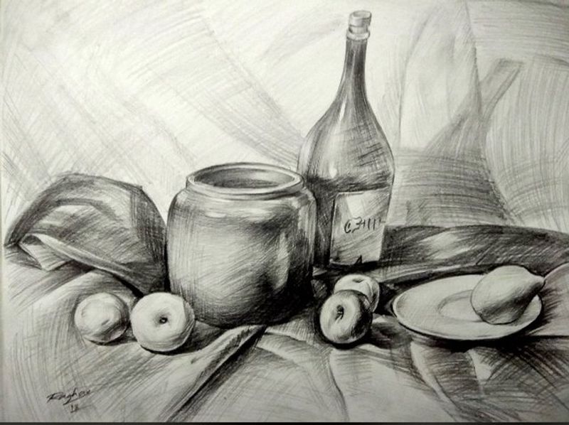 Still Life Pencil Sketch Artwork By Raghao Honest Cash